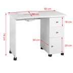 Nail Table Wood 011B with Built-in Dust Collector