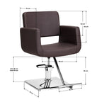Gabbiano Helsinki hairdressing chair brown