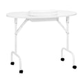 Foldable Nail Table 4031 White with Bag - Portable Manicure Table