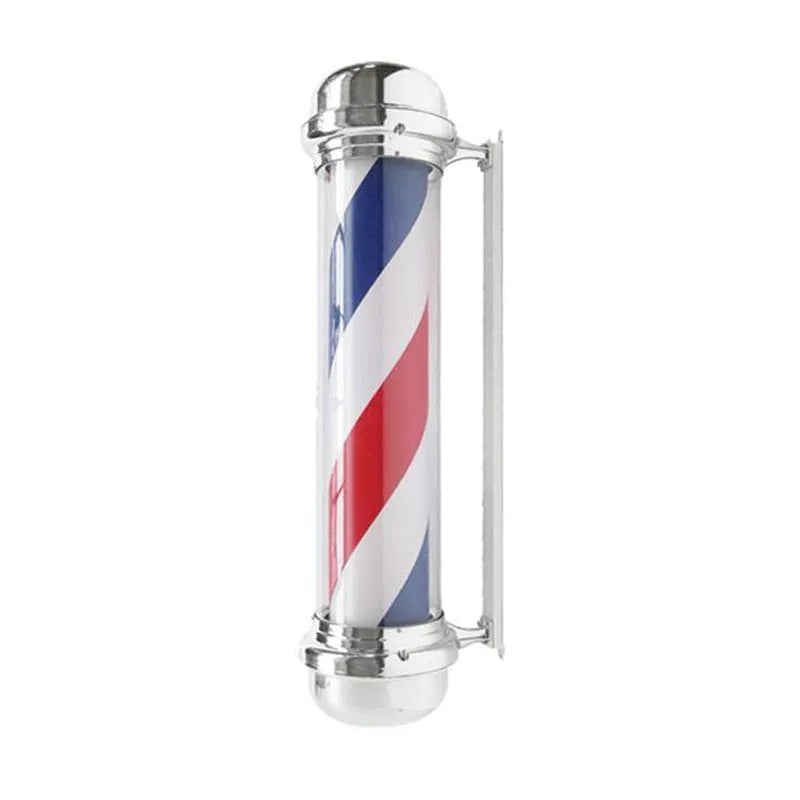 Barberlampa Barbershop BB-02 Silver – Stor Roterande Skyltlampa