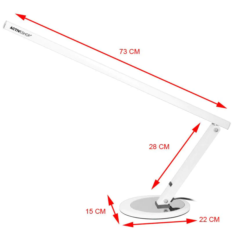 Small white LED desk lamp