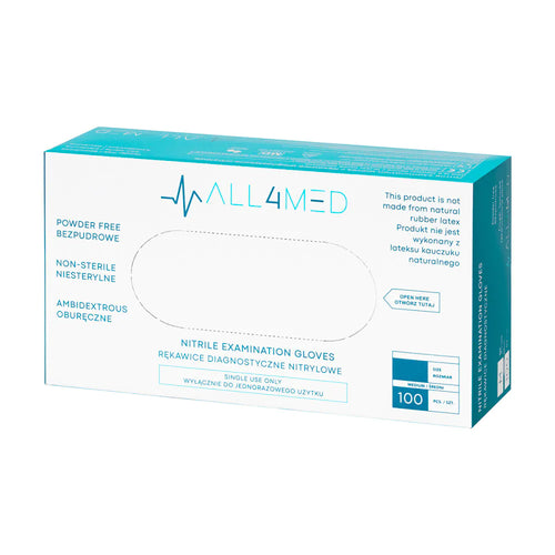 All4med Nitrilhandskar Engångs Svarta – 100-pack L