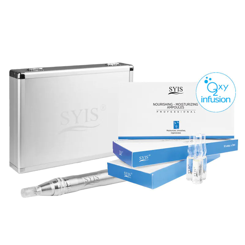 Microneedling Kit - Trådlös Mikronålspenna + 10 Återfuktande Ampuller
