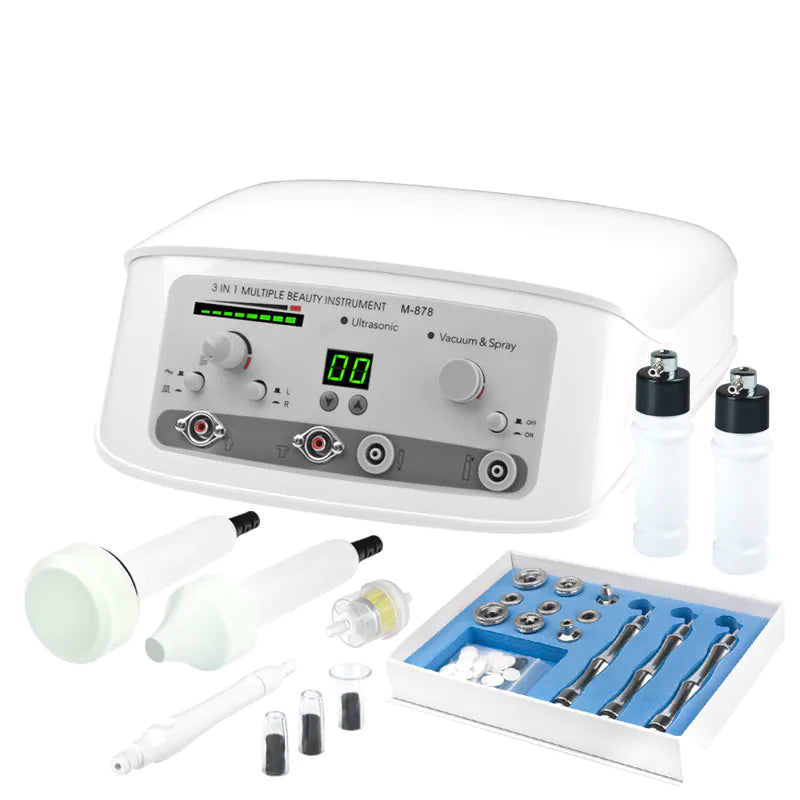 Elegante 878 3-i-1 – Mikrodermabrasion, Vakuum, Ultraljud & Spray