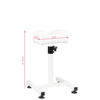 Pedicure Footstool 117 White - Height-Adjustable Footrest for Professional Pedicures