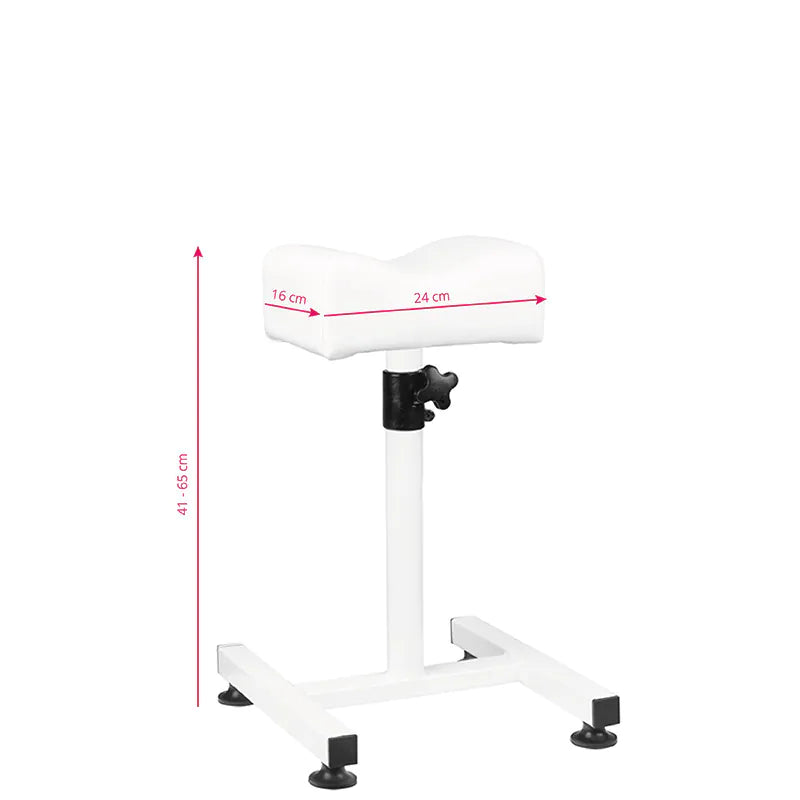 Pedicure Footstool 117 White - Height-Adjustable Footrest for Professional Pedicures