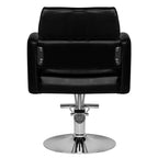 Hair System HS02 Frisörstol Svart – Eko-läder & Krombas