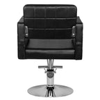 Hair System HS33 Frisörstol Svart – Eko-läder & Krombas