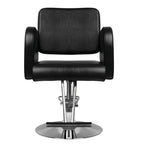 Hair System HS92 Frisörstol Svart – Eko-läder & Krombas