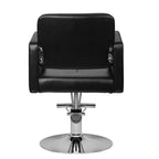 Hair System HS92 Frisörstol Svart – Eko-läder & Krombas