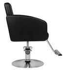 Hair System HS40 Frisörstol Svart – Eko-läder & Krombas