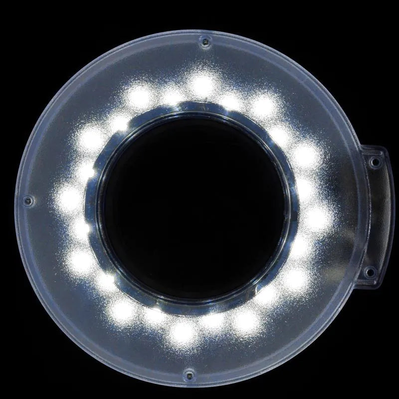 Förstoringslampa Led + vit stativ S5 justerbar ljus