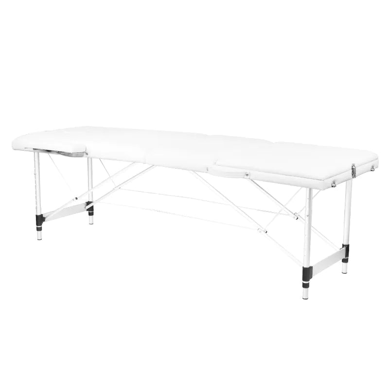Hopfällbar massagebänk 3-delar, vit