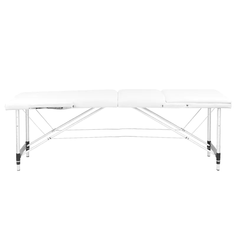 Hopfällbar massagebänk 3-delar, vit