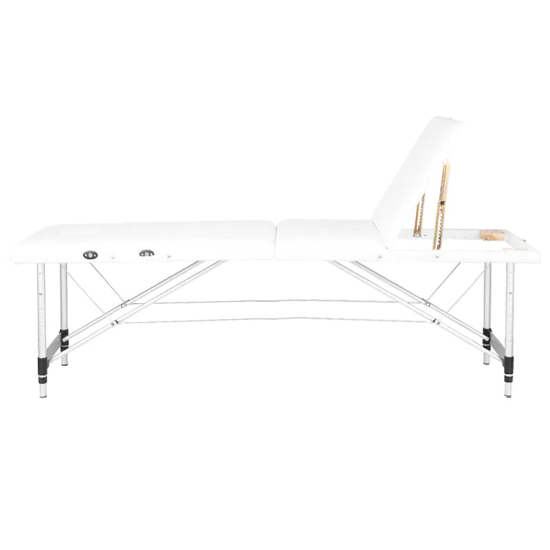 Hopfällbar massagebänk 3-delar, vit