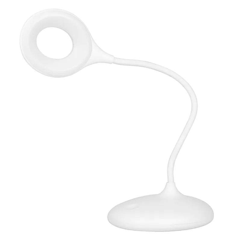 Ring LED-skrivbordslampa orm vit