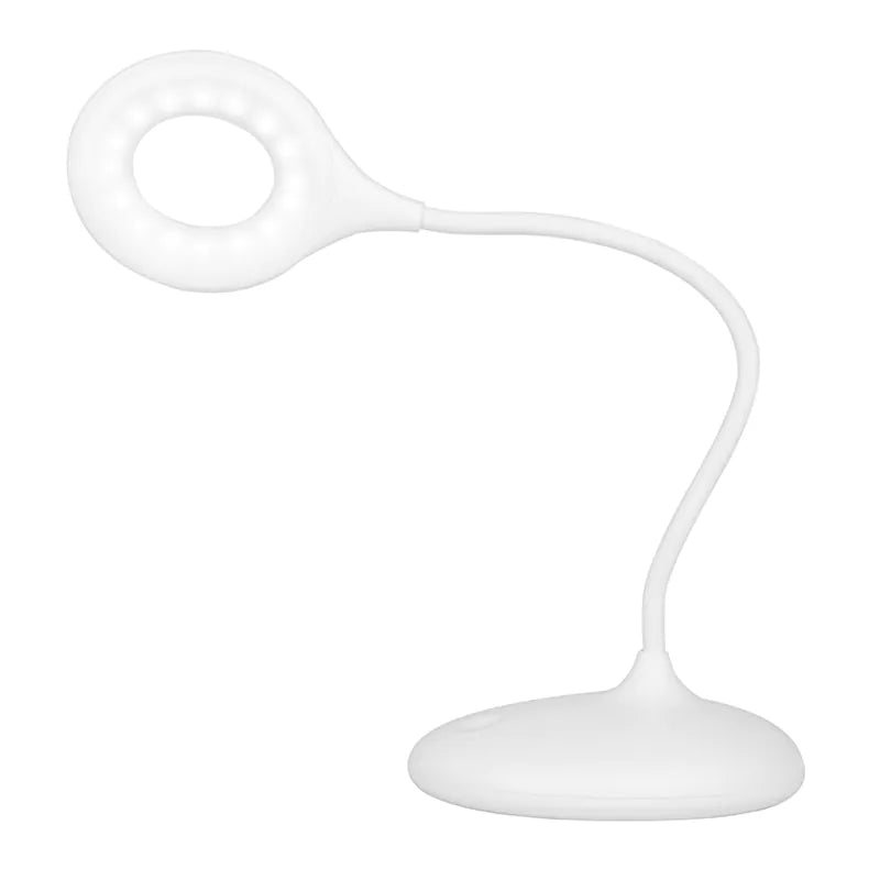 Ring LED-skrivbordslampa orm vit