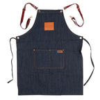 Frisörförkläde BB-16 – Denim med Konstläderinlägg