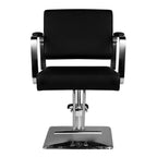 Hair System HS202 Frisörstol Svart – Eko-läder & Krombas