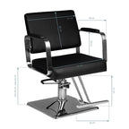 Hair System HS202 Frisörstol Svart – Eko-läder & Krombas