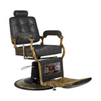 Gabbiano Boss "Old Leather" Barberstol – Retrostil med Mässingsdetaljer