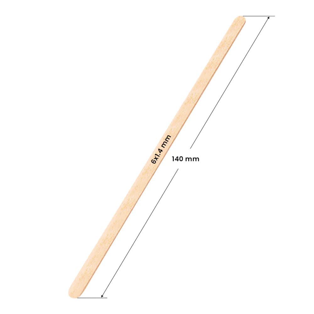 Liten träspatel 140 x 6 x 1,4 mm - 100 st