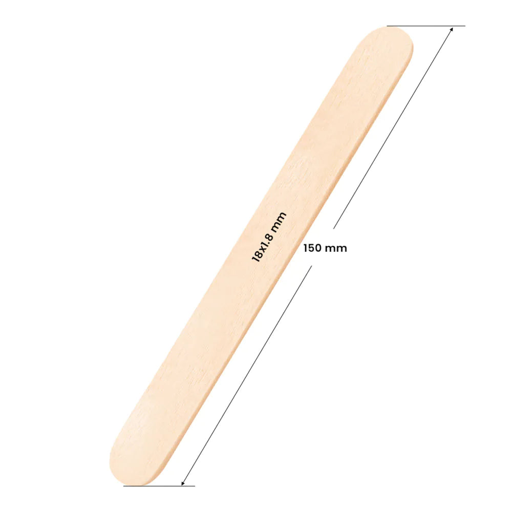 Stor träspatel 150 x 18 x 1,8 mm - 150 st