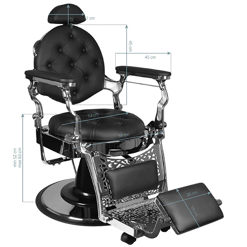 Gabbiano Giulio Barberstol Svart – Klassisk Design