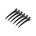 Frisörklämmor E-15 Kolfiber – 6 st, 11,5 cm, Svarta