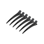 Frisörklämmor E-15 Kolfiber – 6 st, 11,5 cm, Svarta