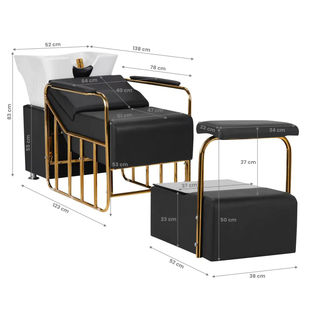 Gabianno shampoo unit with foot care station