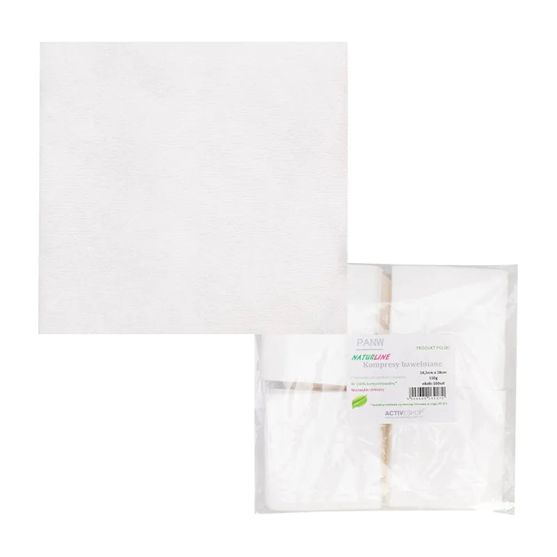 Ekologiska Bomullskompressor 150 g – 100% Komposterbar, 16,5x18 cm