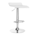 Barstol QS-B08 Vit – Ekoläder, Gaslyft & 360° Rotation