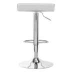 Barstol QS-B08 Vit – Ekoläder, Gaslyft & 360° Rotation