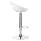 Barstol QS-B01 Vit –  Höjdjustering & 360° Rotation