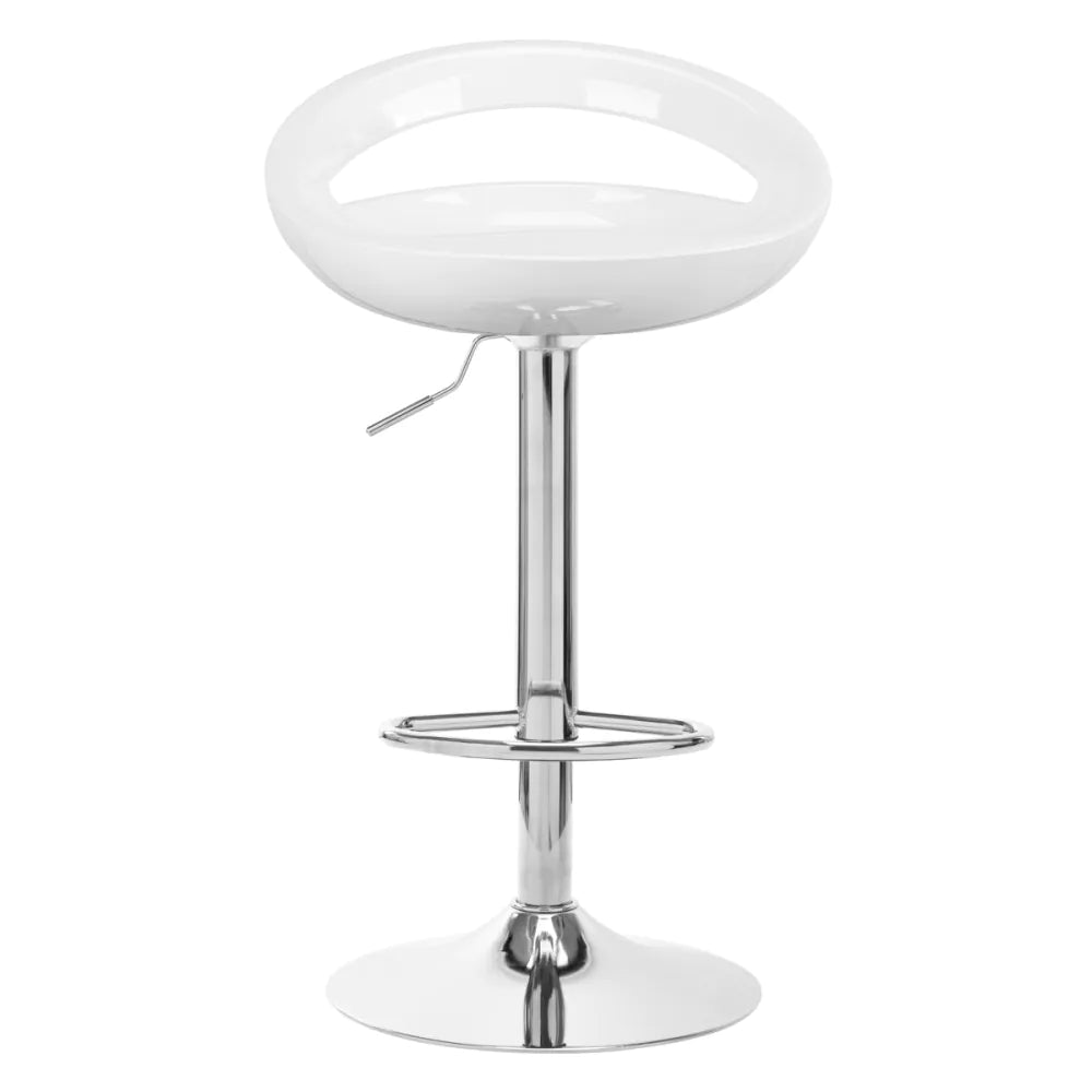 Barstol QS-B01 Vit –  Höjdjustering & 360° Rotation