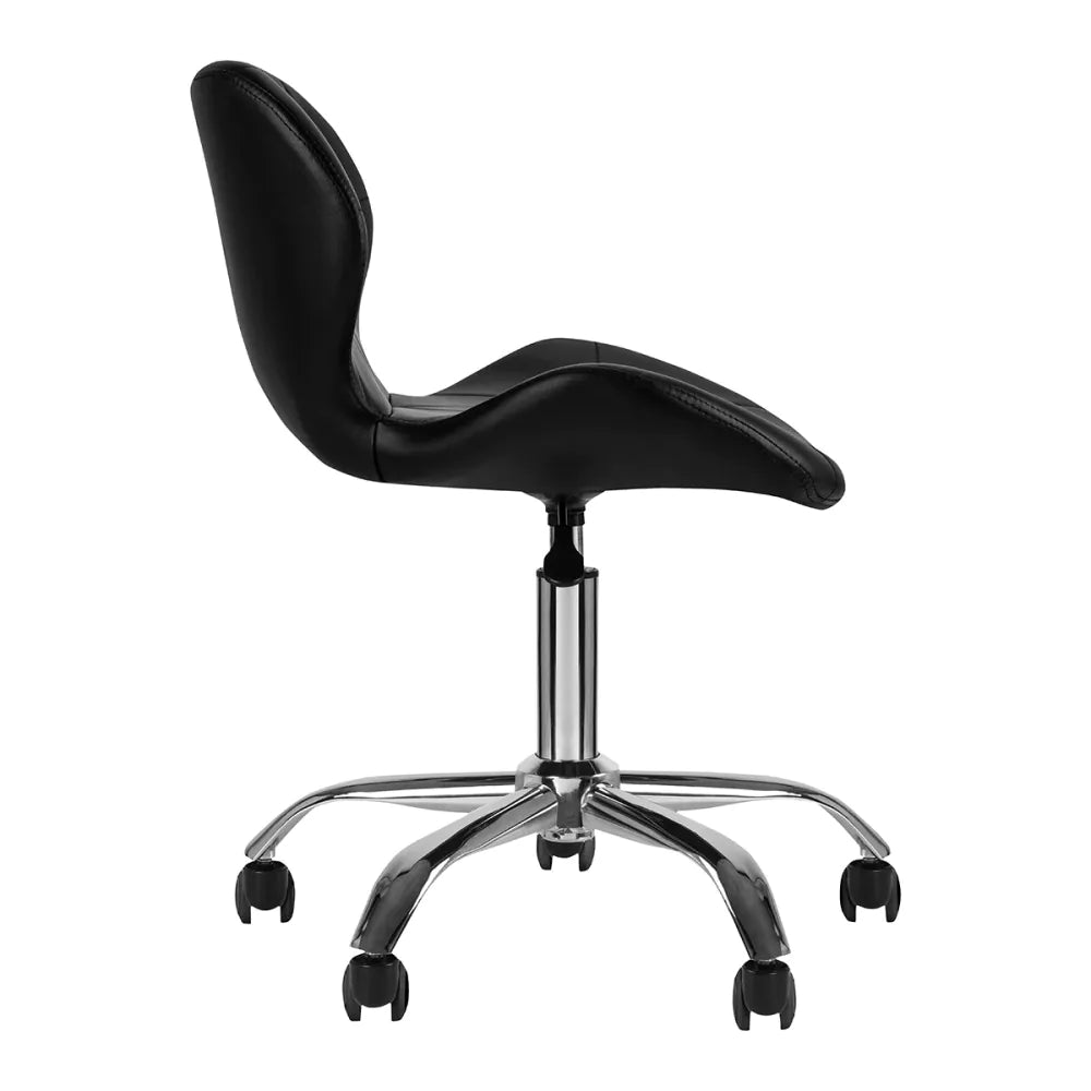 Kosmetisk stol i konstläder chrome bas