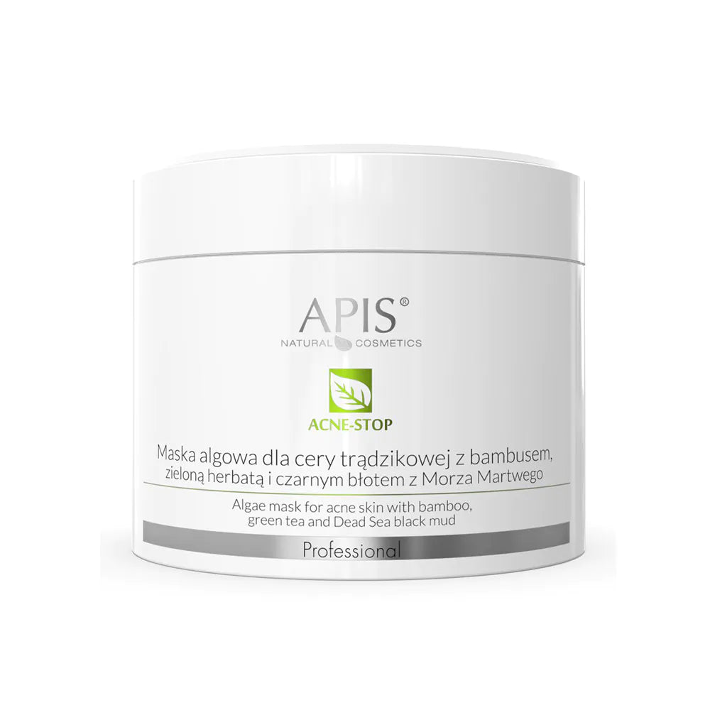 Apis Acne-Stop Alginpackning 100 g – Bambu, Grönt Te & Svart Lera