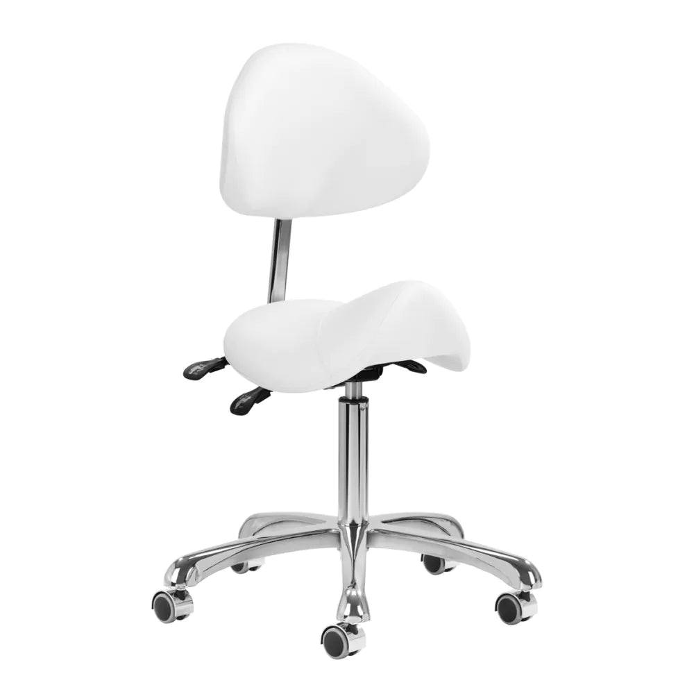 Giovanni 1004 Ergonomisk Sadelstol med Ryggstöd – Silverbas