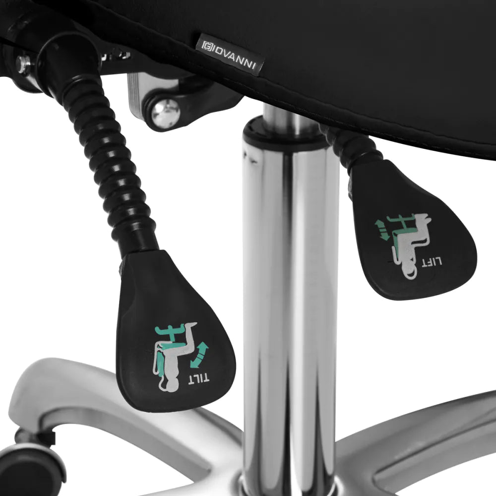 Giovanni 1004 Ergonomisk Sadelstol med Ryggstöd – Silverbas
