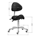 Giovanni 1004 Ergonomisk Sadelstol med Ryggstöd – Silverbas
