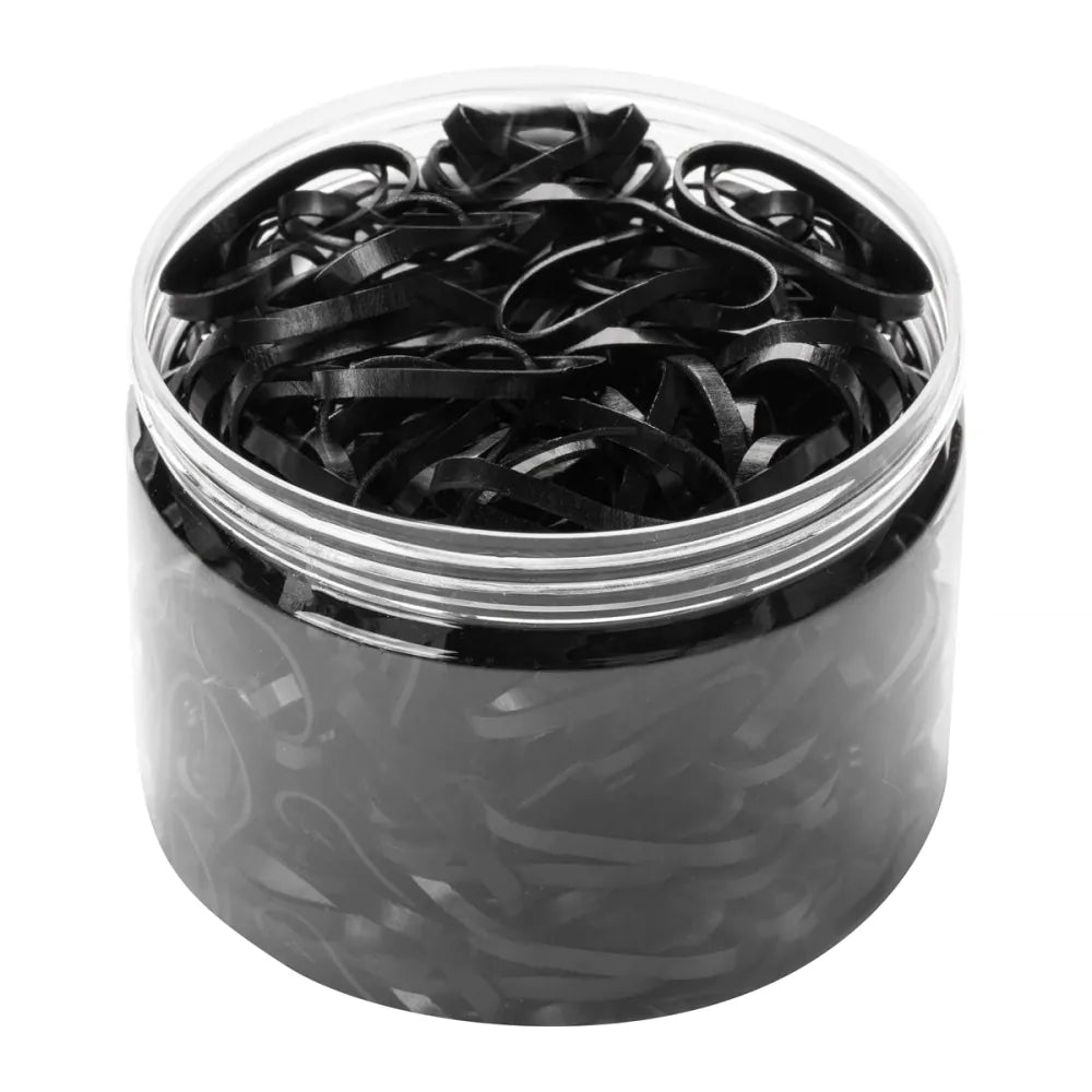 Silikonhårband Svart för Flätning – 300-pack