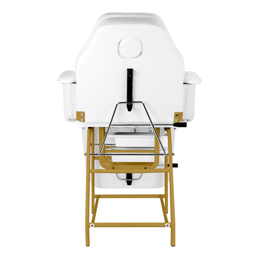 Behandlingsstol med lådor,mässing ben