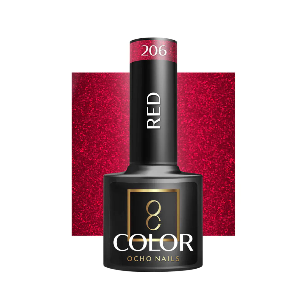 Kollektion Red 206 5g – Professionellt Gellack