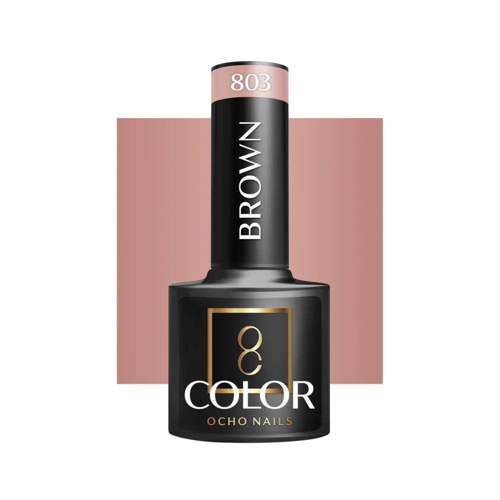 OCHO NAILS Gellack Brown 803 5g – Professionellt Gellack