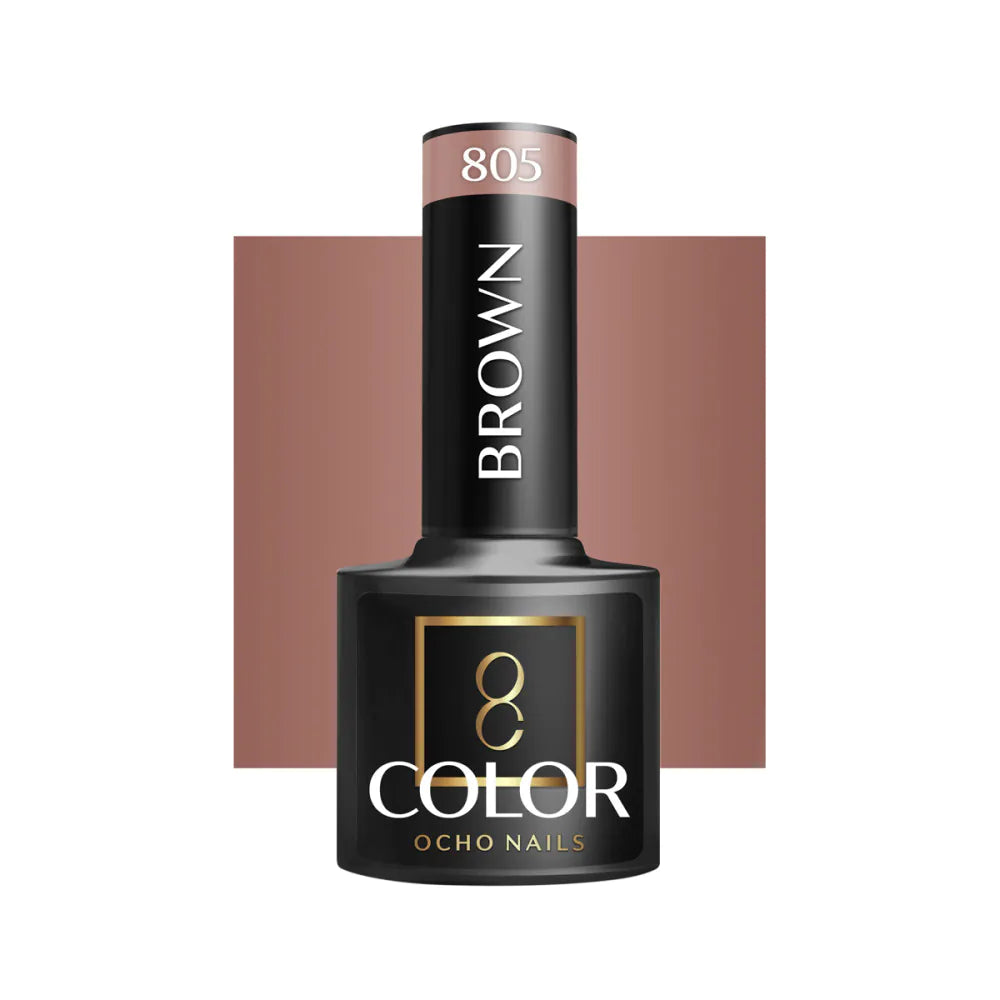 OCHO NAILS Gellack Brown 805 5g – Professionellt Gellack