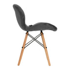 4Rico QS-186 Sammetsstol med Träben – Ergonomisk & Tidlös Design