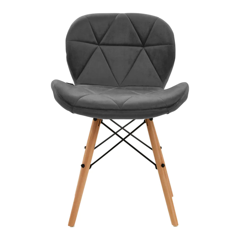 4Rico QS-186 Sammetsstol med Träben – Ergonomisk & Tidlös Design