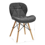4Rico QS-186 Sammetsstol med Träben – Ergonomisk & Tidlös Design