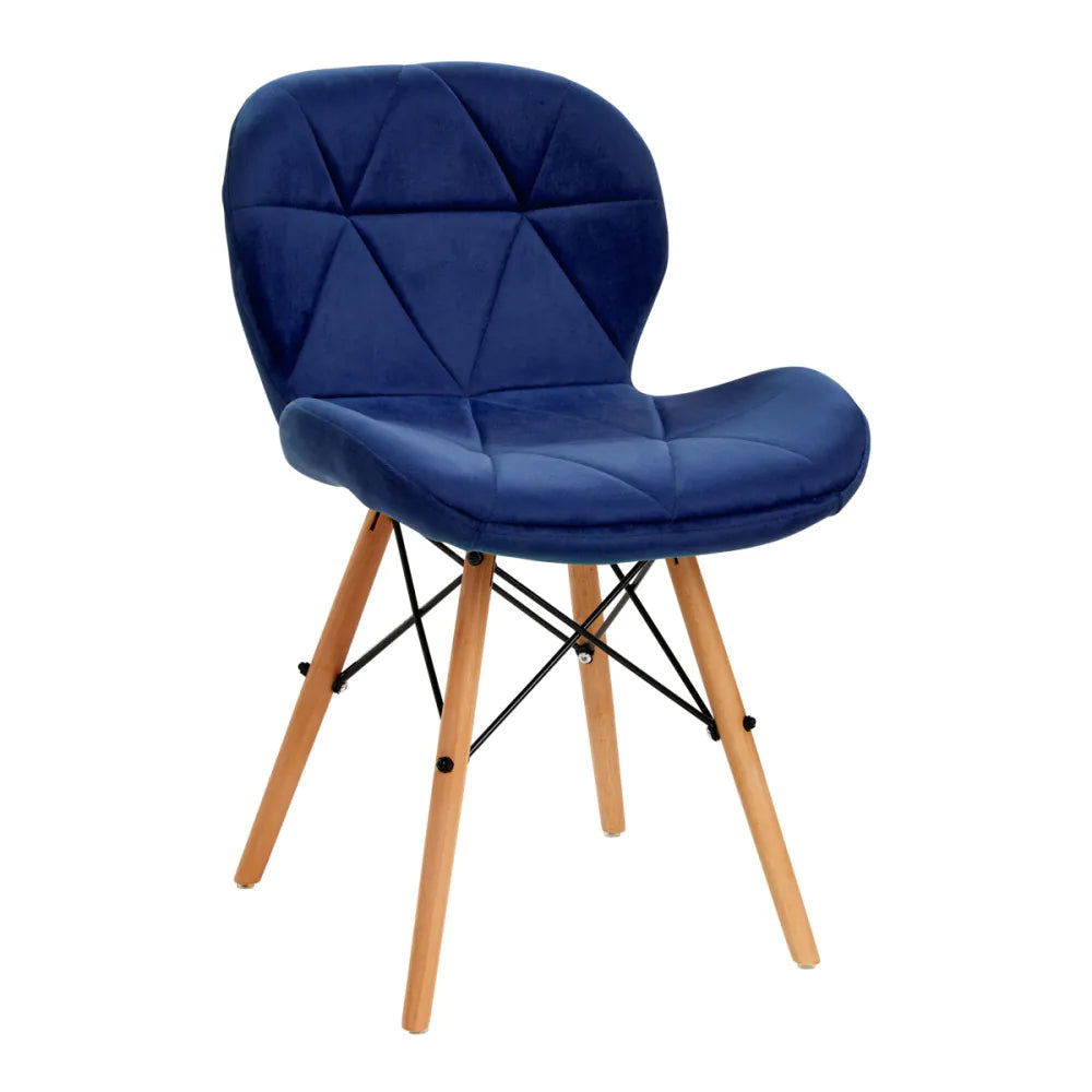 4Rico QS-186 Sammetsstol med Träben – Ergonomisk & Tidlös Design